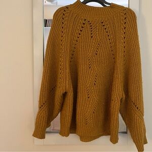 Umgee U.S.A. Yellow Knit Sweater Size L
